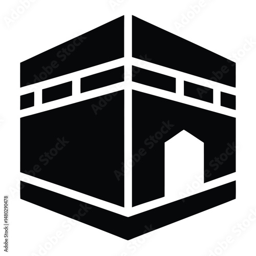 Islamic Architecture Kaaba Icon - Sacred House of God in Mecca