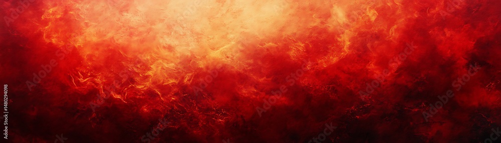 Obraz premium Intense Scarlet to Crimson Gradient Background Highlighting Fiery Red Monochrome Aesthetic for Passionate Graphic Design Settings - Ultrawide Template