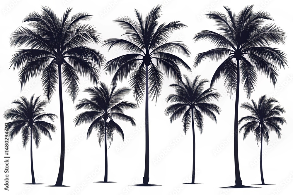 Obraz premium silhouette of palm trees