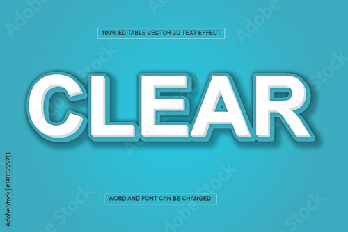 clear 3D editable text effect