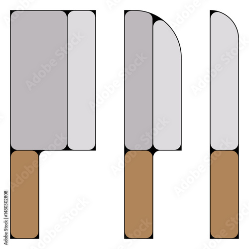 couteaux ustensiles cuisine pictogramme icone symbole