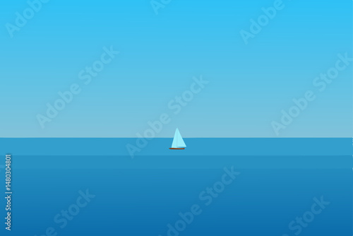yacht on the sea