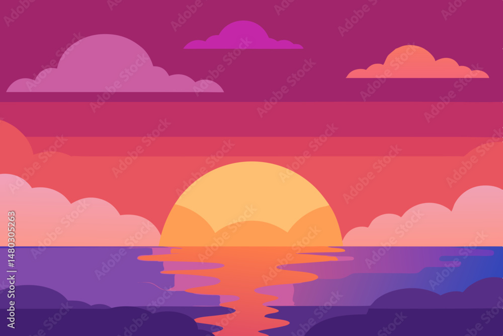 Obraz premium sunset over the sea