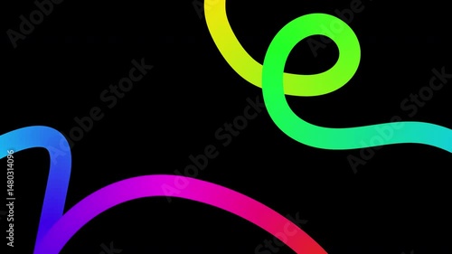 Color Line Gradient. Rainbow Color Wave Line.