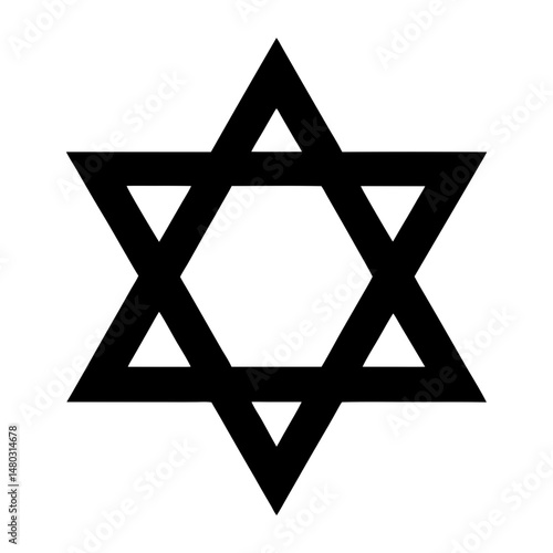 Star Of David Silhouette vector illustration