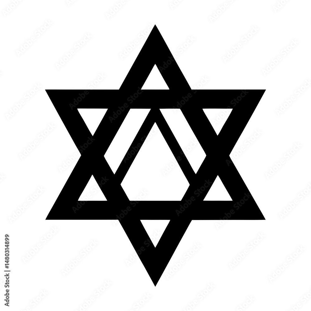 Star Of David Silhouette vector illustration Star Of David Silhouette vector illustration