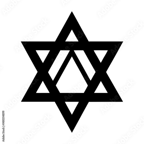 Star Of David Silhouette vector illustration