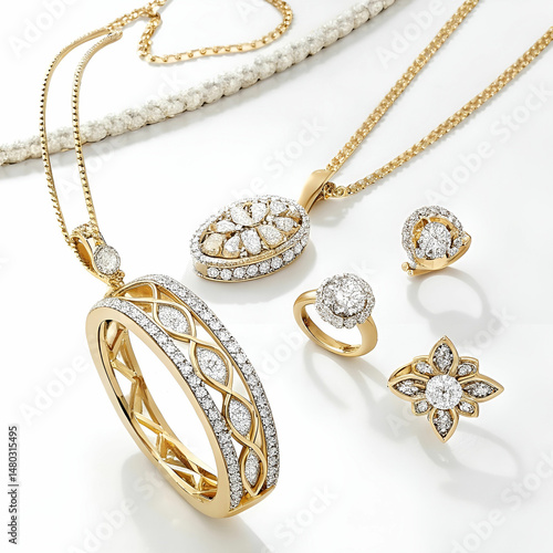gold and diamond jewelry
