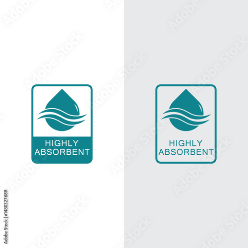 Highly absorbent badge logo design. Suitable for business, information and product label