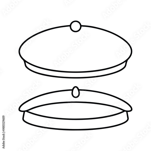 empty plate on a white background