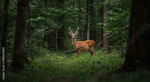 Deer in Forest - Photo
