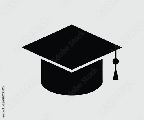 Modern Education Graduation Cap Icon Design