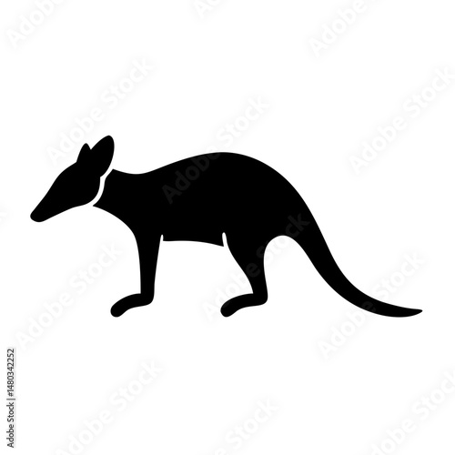 Search vector image of a bilby australian marsupial animal icon illustration silhouette art