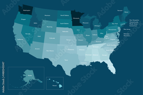 A carefully structured and visually enlightening American map