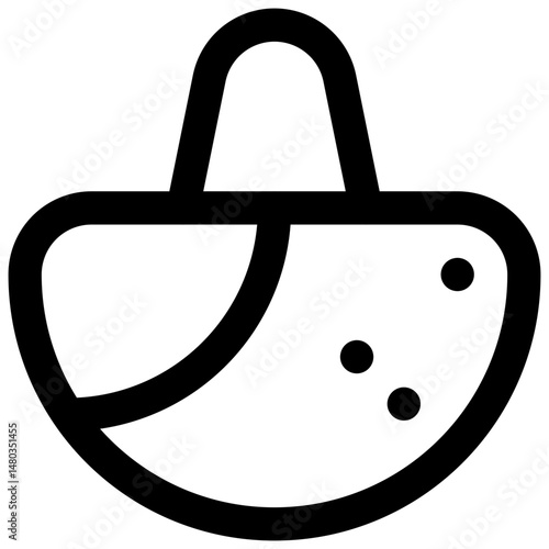 Mortar and pestle. Editable stroke vector icon.