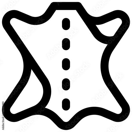 Leather. Editable stroke vector icon.