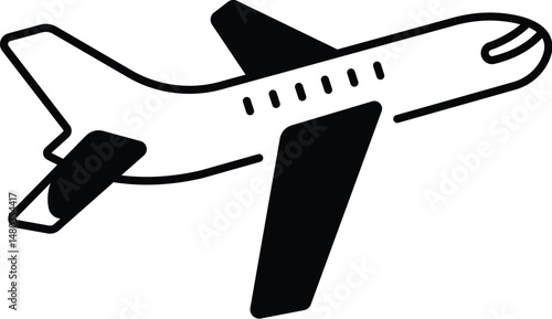 Plane simple icon. Vector illustration