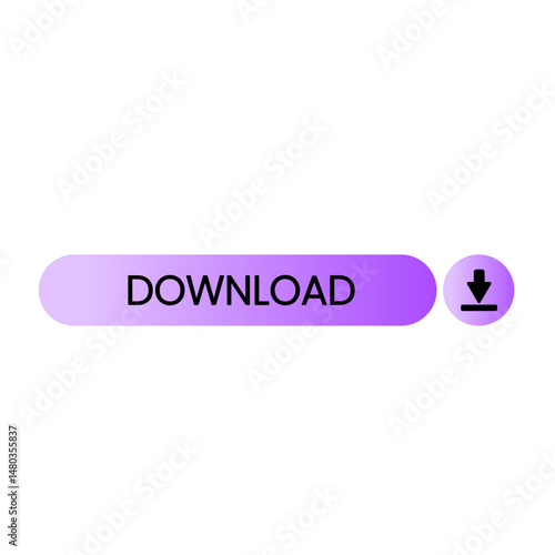 Download Button – Rounded Purple UI Element with Download Icon