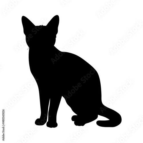 Black cat silhouette vector image for pet lovers and animal enthusiasts free download resource art