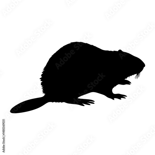 Download this black beaver silhouette vector image for free beaver animal illustration graphic design
