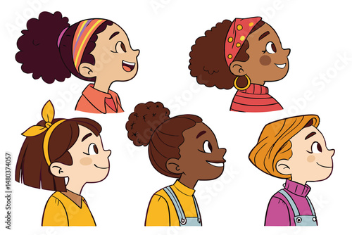 Diverse Kids Profile Views