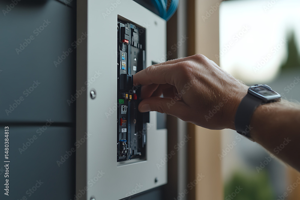 Hand Adjusting Electrical Panel Hand Adjusting Electrical Panel