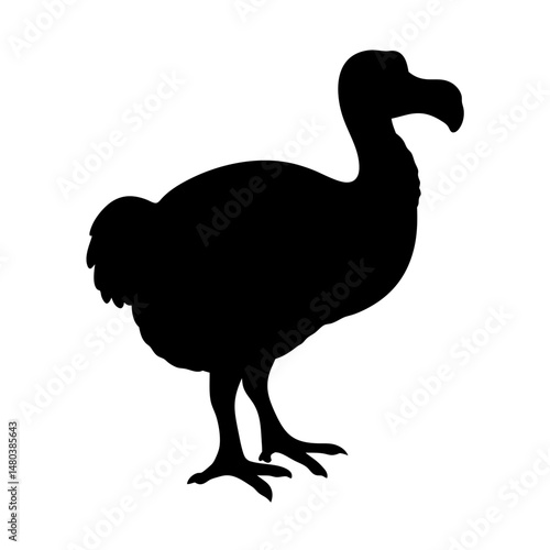 Dodo bird silhouette extinct animal avian wildlife mauritius flightless species illustration dodo art