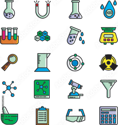 Chemistry Icon Color Set