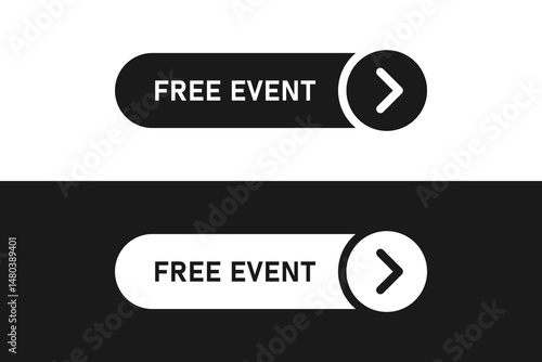 Free Event speech bubble banner. Free Event banner. Banner for business, marketing and advertising. Vector illustration.