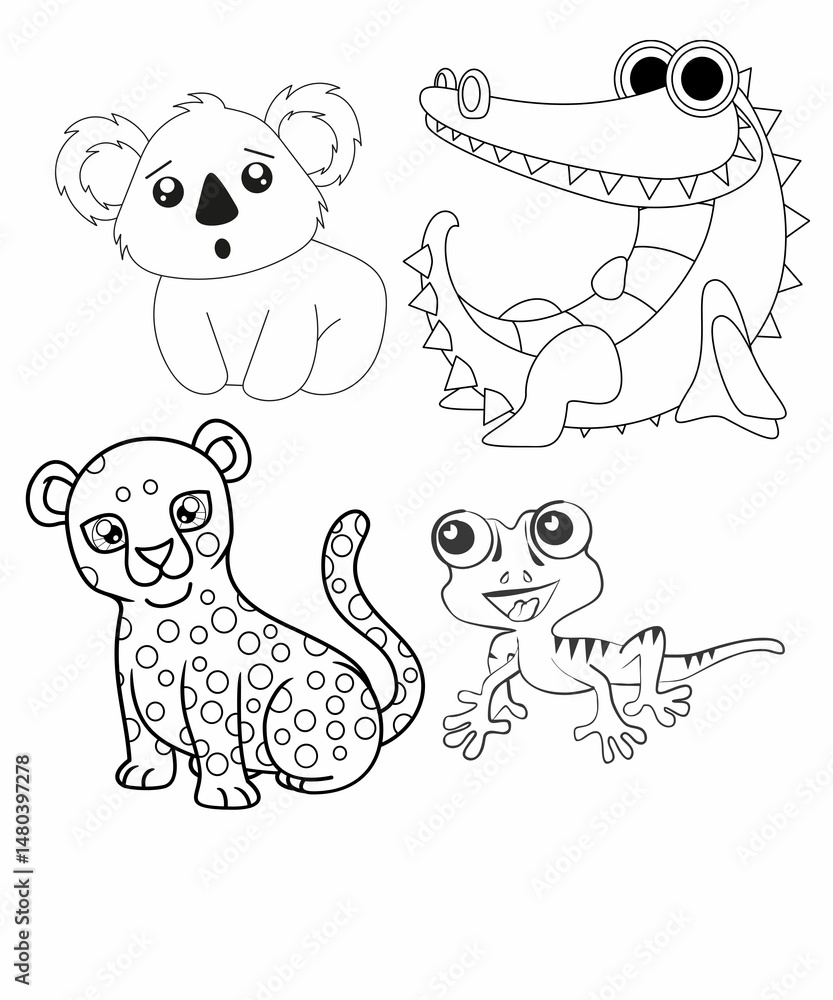 Obraz premium coloring alphabet for kids