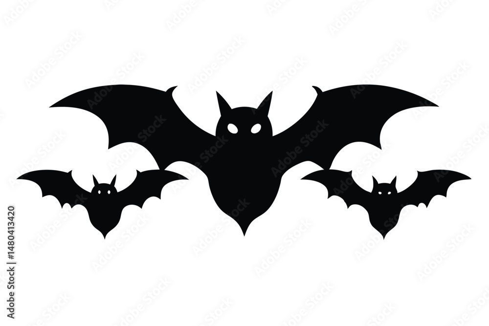 Fototapeta premium halloween bat set
