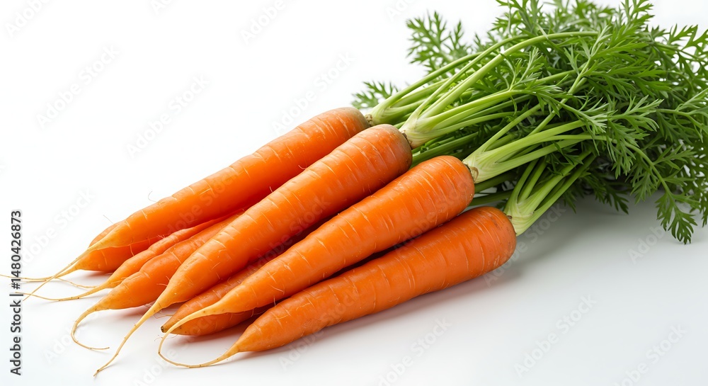 Fresh Organic Carrots Harvest Bundle with Green Tops Healthy Vegetable Food Fresh Organic Carrots Harvest Bundle with Green Tops Healthy Vegetable Food