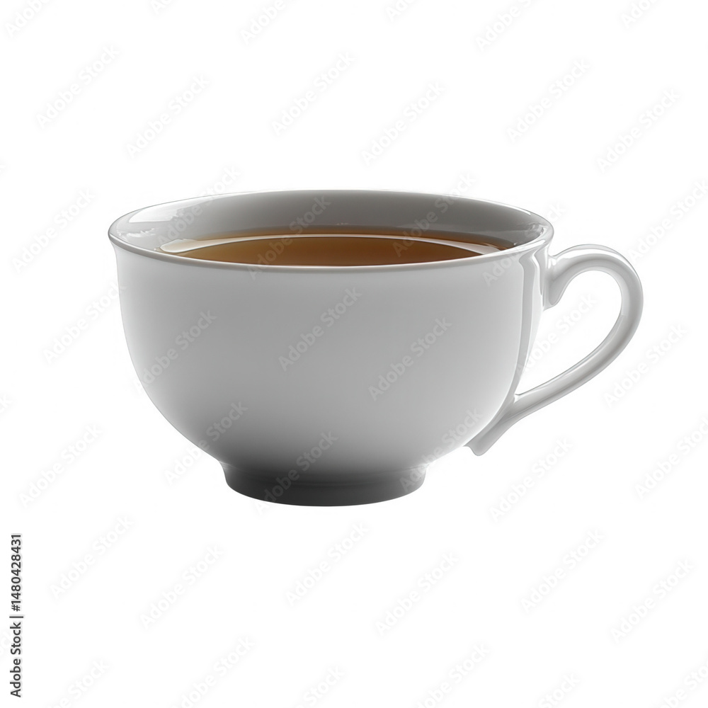 White Porcelain Tea Cup Filled with Aromatic Brown Tea Warm Beverage Hot Drink Relaxing Moment Cozy Atmosphere Tranquil Scene Still Life Photography Studio Shot Isolated Background Perfect for Designs White Porcelain Tea Cup Filled with Aromatic Brown Tea Warm Beverage Hot Drink Relaxing Moment Cozy Atmosphere Tranquil Scene Still Life Photography Studio Shot Isolated Background Perfect for Designs