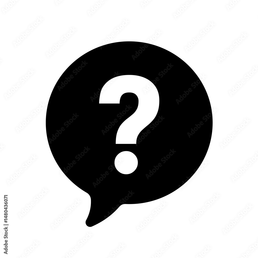 Question mark icon set on white background – vector. Help speech bubble symbol. Chat question icon. Question concept. Question mark icon set on white background – vector. Help speech bubble symbol. Chat question icon. Question concept.