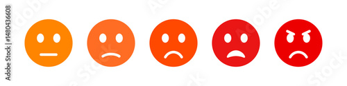 Poor bad sad emoticon icon. Silhouette style. Vector emodji