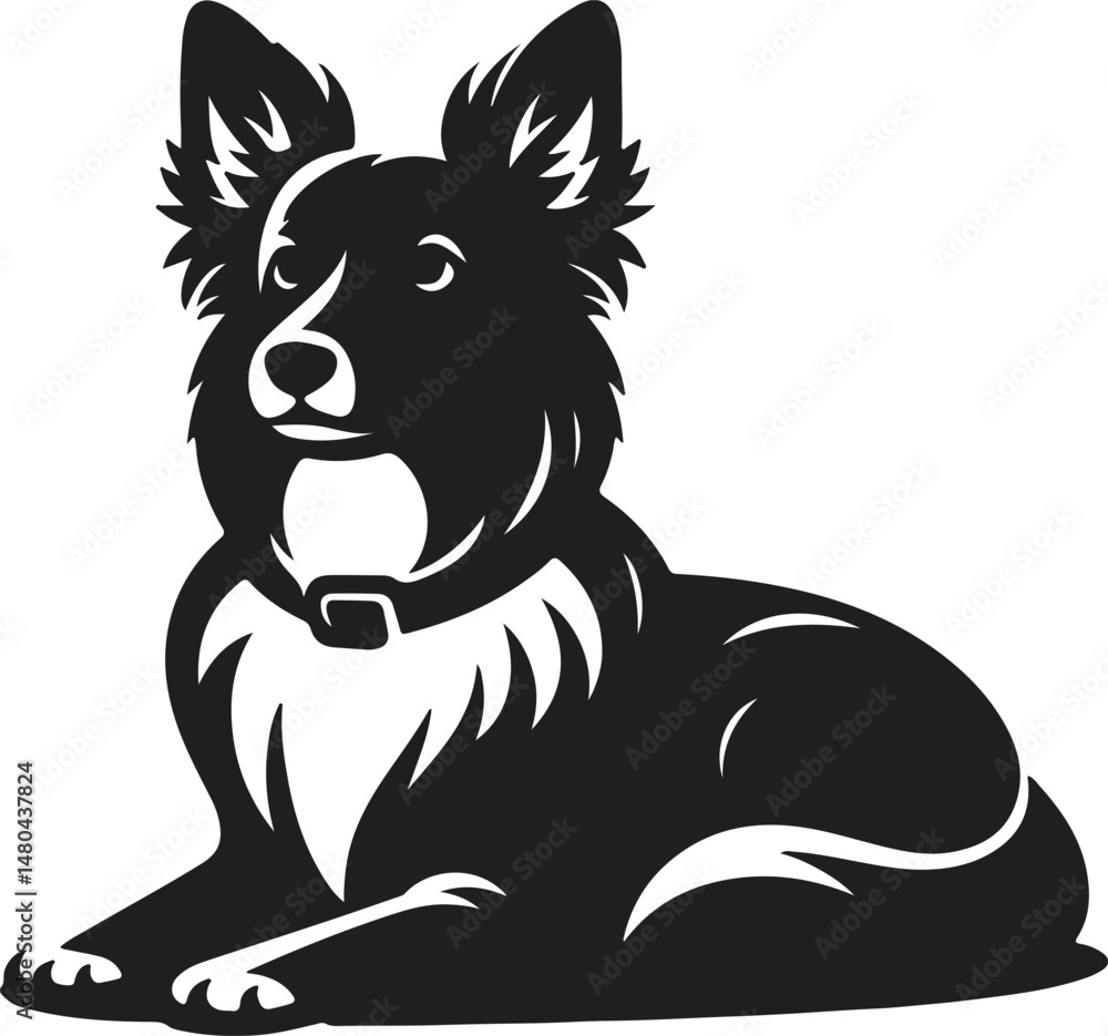 Obraz premium Dog silhouette