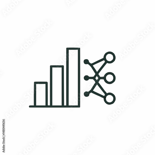Bar chart gradually morphing into a neural net — symbolizing AI-based analytics.