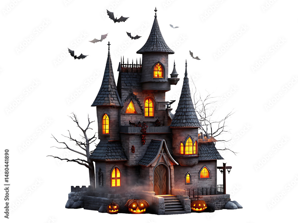 halloween castle isolated on transparent background.PNG halloween castle isolated on transparent background.PNG