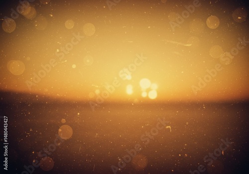 Bokeh effect with warm sunset glow for background design