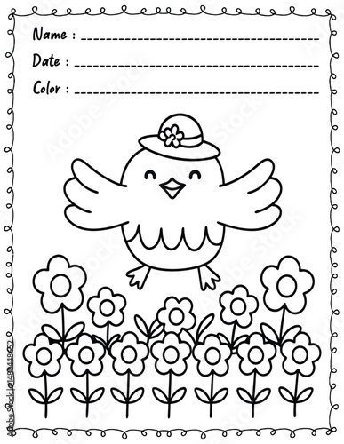 Big and Bold Summer Vibes Coloring Pages For Kid and adult.  
High resolution (300 DPI), 
Ready to print on standard 8.5x11 inch paper With No Bleed, 
Black and White. 
Vector illustration - AI, EPS, 