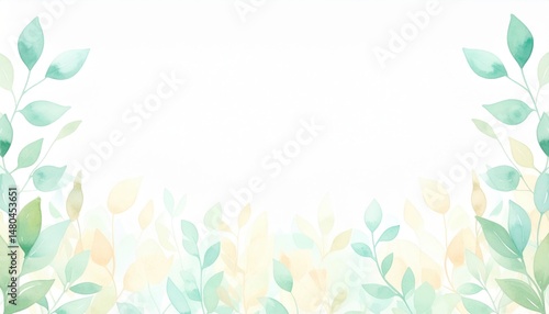 Calm greenery background nature scene digital artwork soft colors abstract design tranquil atmosphere for relaxation