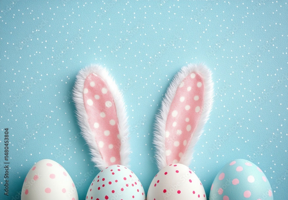 Easter Eggs with Bunny Ears - Pastel Delight Easter Eggs with Bunny Ears - Pastel Delight
