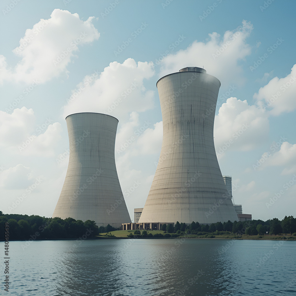 Fototapeta premium Nuclear Power Plant Cooling Towers 2
