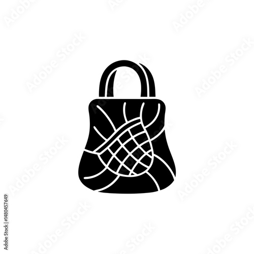 creative details Outline silhouette ECO bag icon vector illustration 