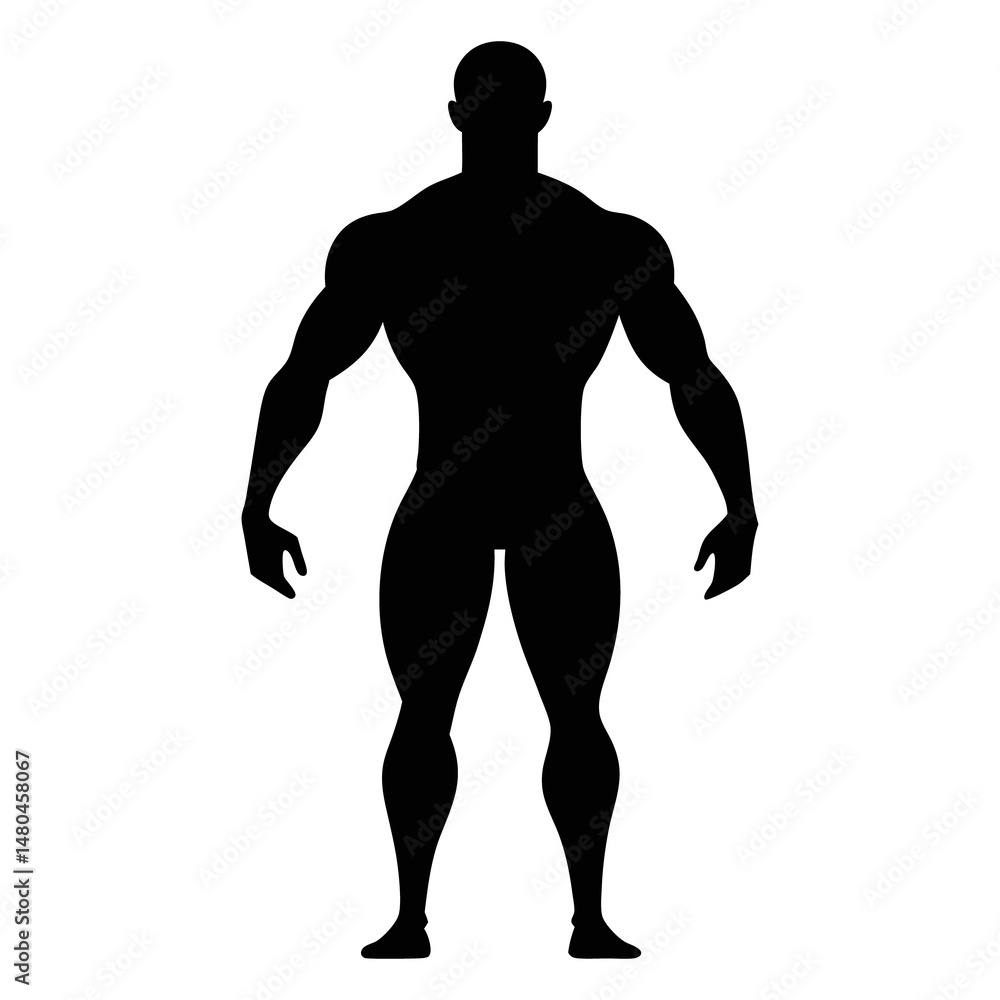 Bodybuilder Icon silhouette picture Bodybuilder Icon silhouette picture