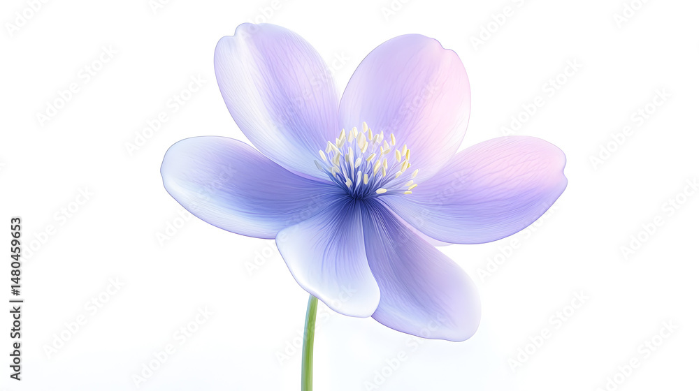 Obraz premium A single purple flower with a white background