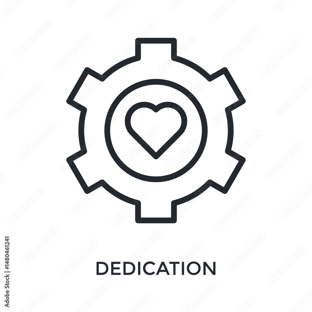 Dedication Icon Outline Style. Vector Illustration For Graphic Design Dedication Icon Outline Style. Vector Illustration For Graphic Design