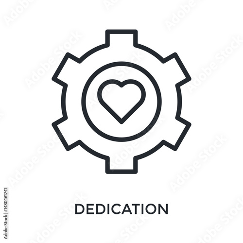 Dedication Icon Outline Style. Vector Illustration For Graphic Design