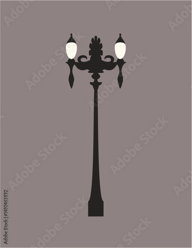 old fashioned street lamp, lamp, bright, light, street, lantern, sky, pole, post, lamppost, streetlight, metal, electric, object, city, old, electricity, architecture, antique, bulb, design, vintage,