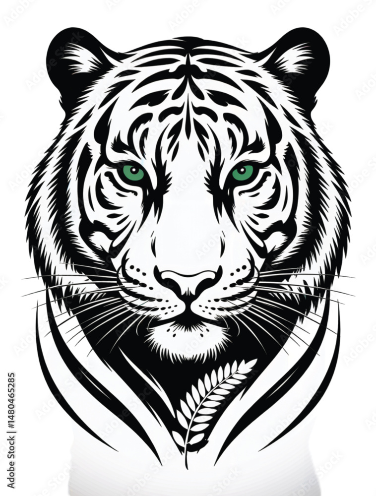 Fototapeta premium tiger head vector